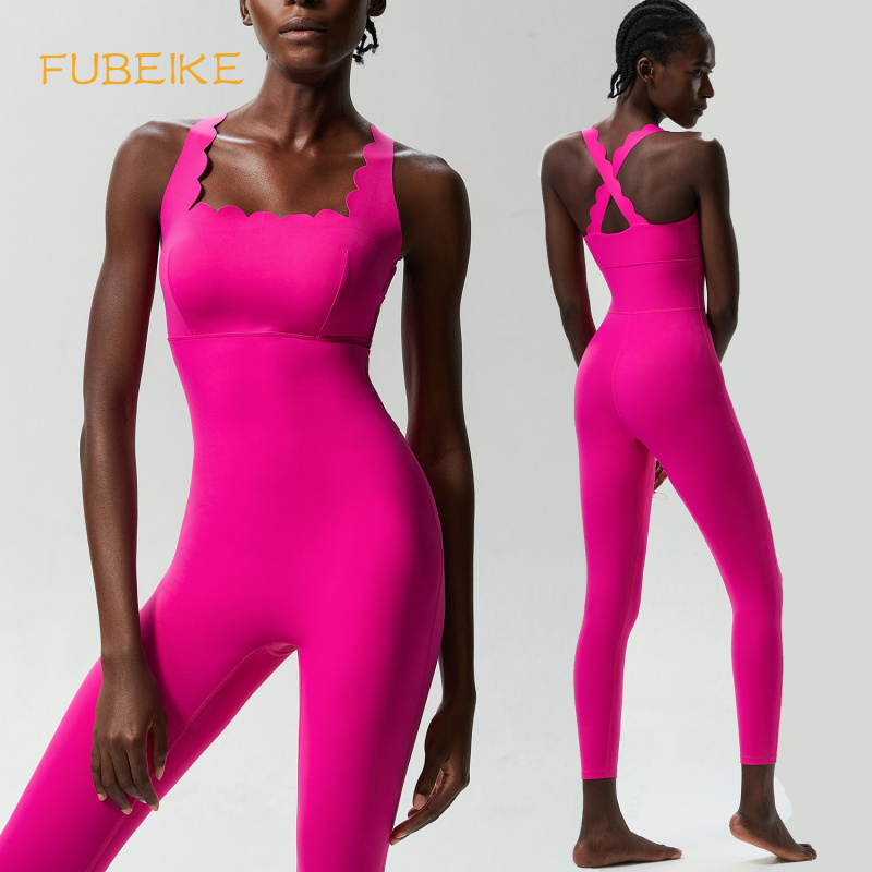 Yoga Fitness Jumpsuit - FUBEIKE موجة صغيرة الجمال الظهر اليوغا