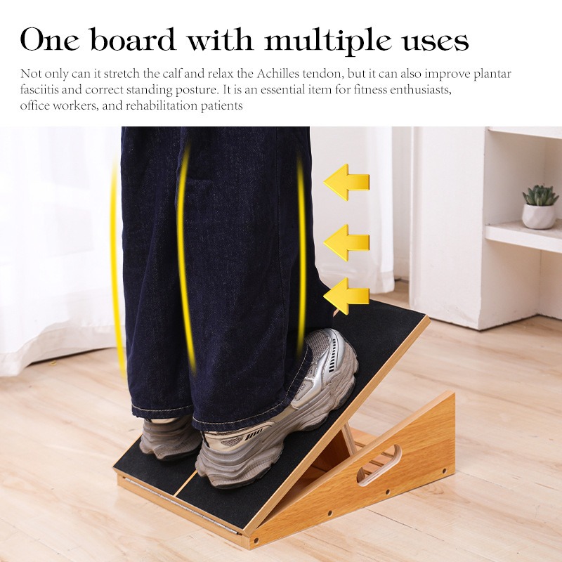 Balance Board Fitness - لوح توازن خشبي قابل للتعديل لتخفيف