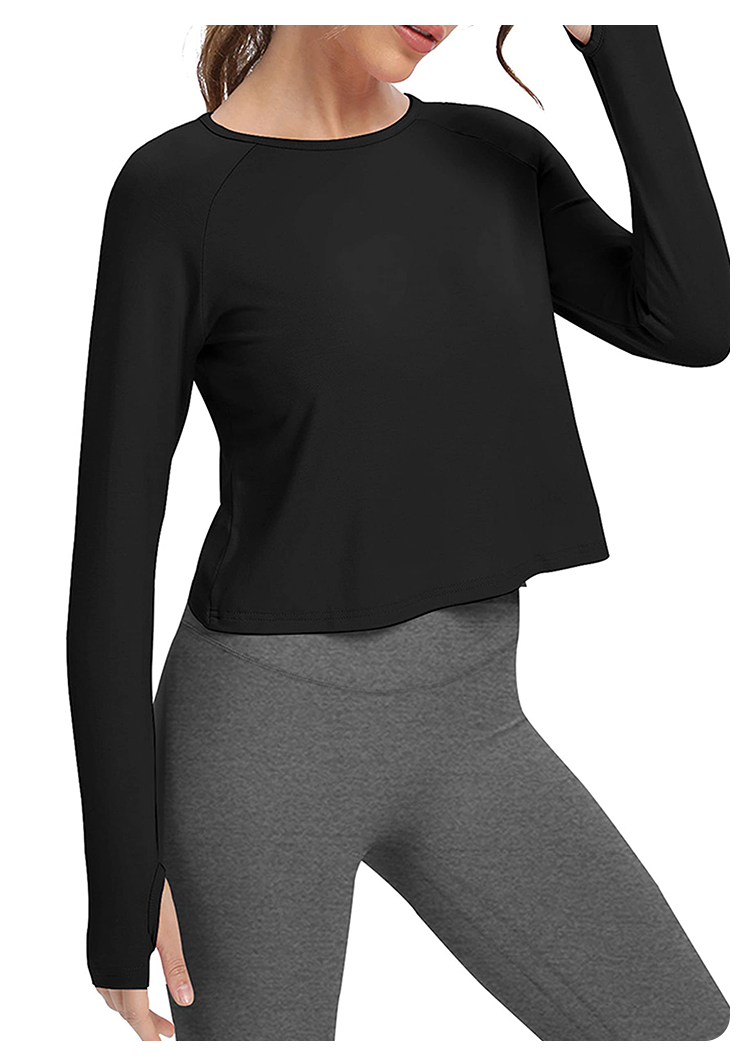 سترة يوجا نسائية بأكمام طويلة، - مراجعة Yoga & Fitness Center وسعره