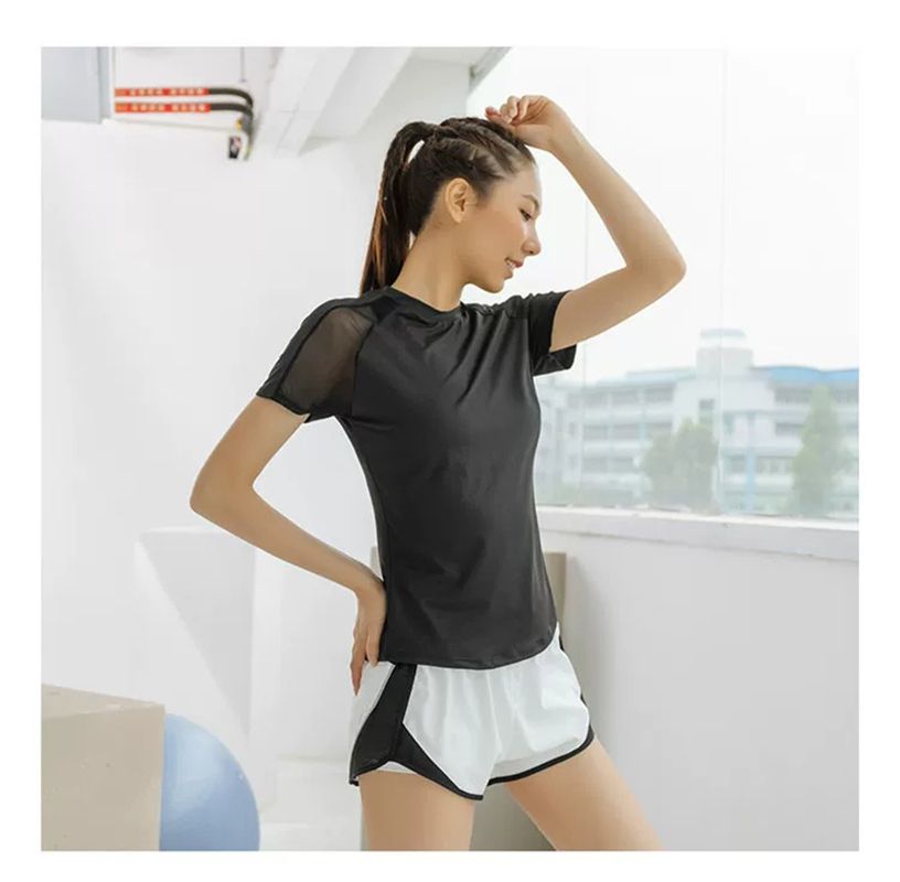 قميص رياضي صيفي نسائي بأكمام ق - مراجعة Yoga Fitness Training وسعره