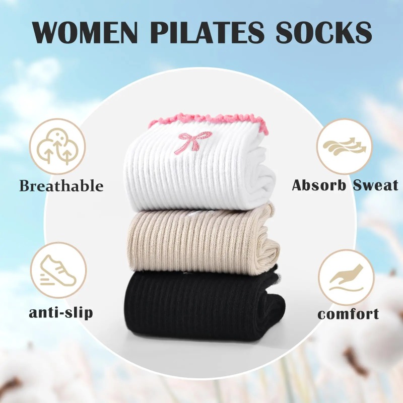 جوارب يوغا احترافية، مصنوعة من - مراجعة Fitness Yoga Pilates وسعره