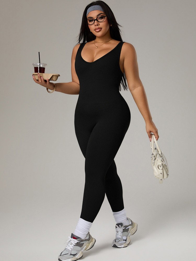بدلة رياضية نسائية بمقاسات كبي - مراجعة Yoga Fitness Jumpsuit وسعره