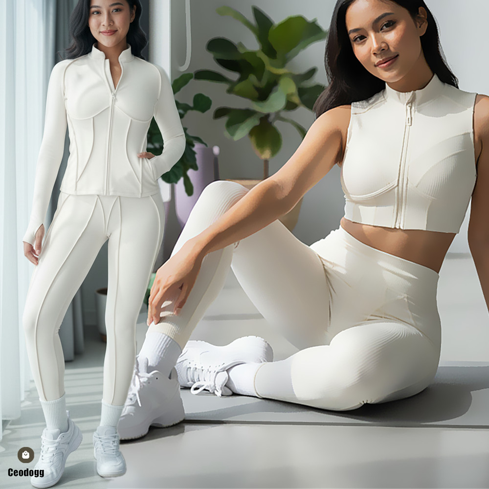 طقم رياضي نسائي من قطعة واحدة  - مراجعة Yoga Fitness Jacket وسعره