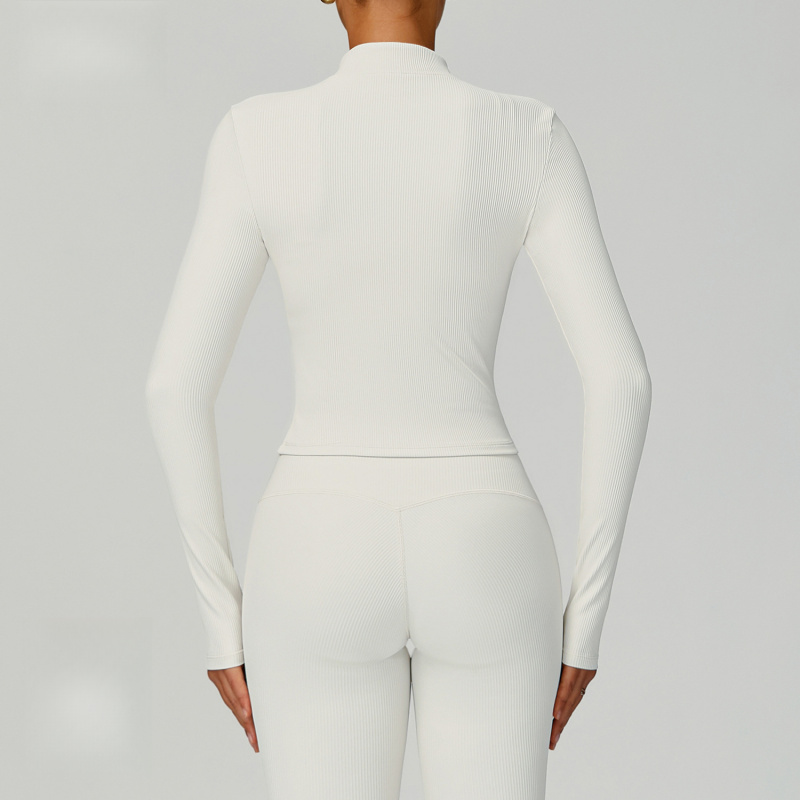 BIANHUI الخيوط الوقوف طوق سليم - مراجعة Yoga Fitness Jacket وسعره