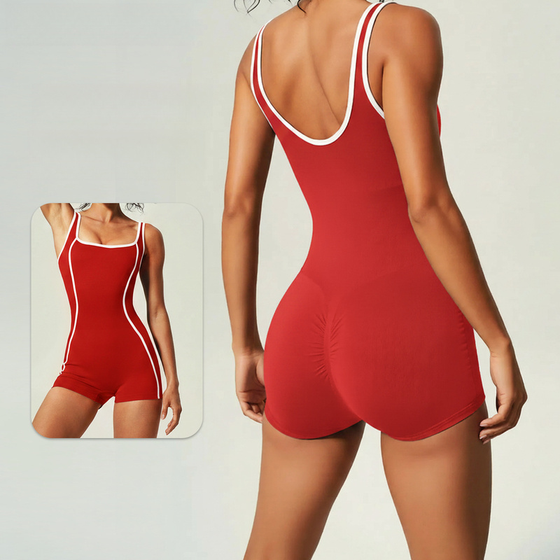 بدلة رياضية نسائية بتصميم ملون - مراجعة Yoga Fitness Jumpsuit وسعره